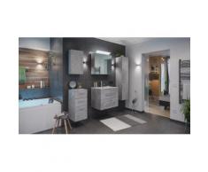 Ensemble de SDB Firenze 70 (5 Pièces/C) en aspect béton avec armoire de toilette