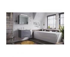 Ensemble de SDB Firenze 70 2 Pièces en anthracite avec armoire de toilette