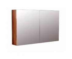 Armoire de toilette avec miroirs de base 100x62 cm noix satiné