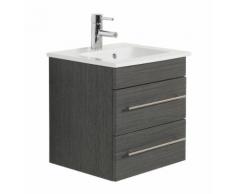 Meuble SDB avec vasque de Villeroy & Boch Venticello 50 cm à 2 tiroirs antique
