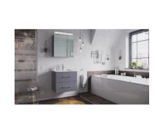 Ensemble de SDB Firenze 60 2 Pièces en anthracite avec armoire de toilette