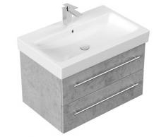 Meuble SDB avec vasque de Geberit Icon 75 cm aspect béton