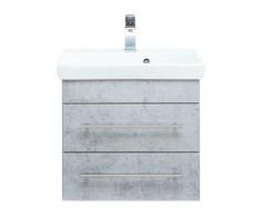 Meuble SDB avec vasque de Villeroy & Boch Avento Compact 55cm Aspect Béton