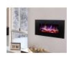 FLAMATECH Cheminée électrique CHANDELA - Murale - L84 x P14 x H45 cm - Noire