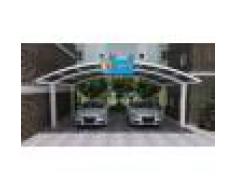Bouvara Carport double 6x5m en aluminium blanc