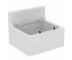 Porcher Poste d'eau 46 x 38 cm avec grille porte seau, blanc (S593901)