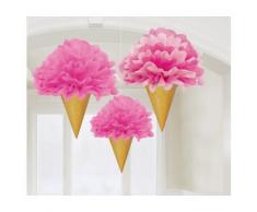 3 Suspensions glace 30 cm Taille Unique