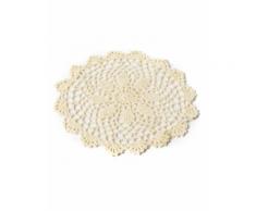 Napperon en crochet ivoire 20 cm Taille Unique