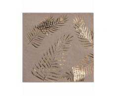 16 Serviettes en papier kraft Palmier doré 33 x 33 cm Taille Unique