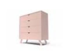 Abc meubles - commode viking scandinave bois rose pastel