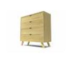 Abc meubles - commode viking scandinave bois miel