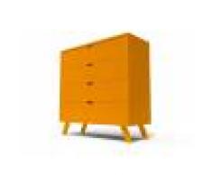 Abc meubles - commode viking scandinave bois orange
