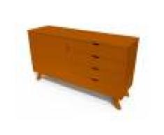 Abc meubles - buffet scandinave viking bois chocolat