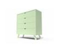 Abc meubles - commode viking scandinave bois vert pastel