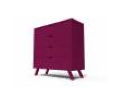 Abc meubles - commode viking scandinave bois prune