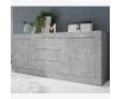 Kasalinea Enfilade 210 cm design gris effet béton ariel 4