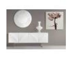 Kasalinea Buffet enfilade laqué blanc 4 portes design helga