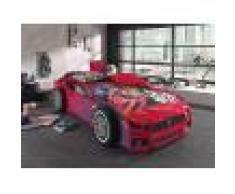 Lit enfant voiture de course rouge 90x200