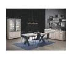 Kasalinea Salle à manger complète couleur bois naturel EUPHORIA