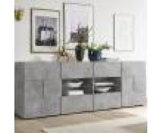 Kasalinea Enfilade 240 cm design grise effet béton DOMINOS 4