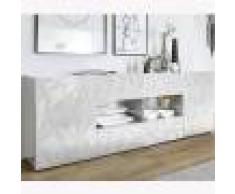 Kasalinea Enfilade 2 portes 4 tiroirs design blanc laqué NINO