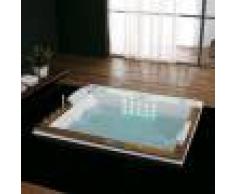 Distribain Baignoire balnéo encastrable rectangulaire Haraiki-E whirlpool 37 jets
