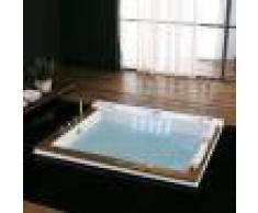 Distribain Baignoire balnéo rectangulaire Makatea-E whirlpool 37 jets