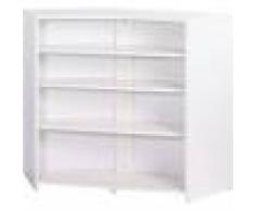 Simmob Meuble Bar, Meuble Comptoir Blanc 135 cm