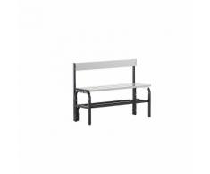 Banc de vestiaire avec dossier aluminium
