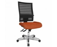 Chaise de bureau pivotante dossier résille noir | Topstar