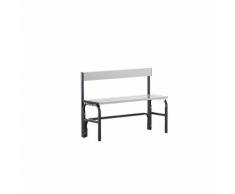 Banc de vestiaire avec dossier aluminium