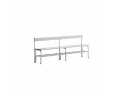 Banc de vestiaire avec dossier aluminium
