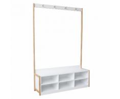 Vestiaire d'entrée scandinave blanc SOREN