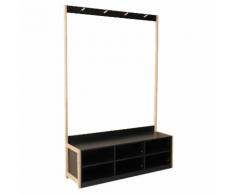 Vestiaire d'entrée scandinave noir SOREN