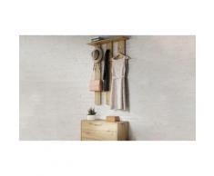 Meubles d'entrée avec étagère porte-manteau et meuble chaussures : Chêne artisan