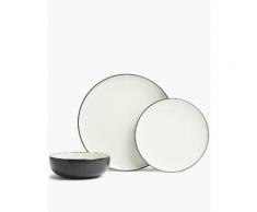 Marks & Spencer Tribeca– Service de table 12pièces aspect mat - Noir