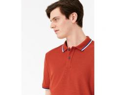 Marks & Spencer Polo coupe large 100% coton à bordures contrastées - Orange - S