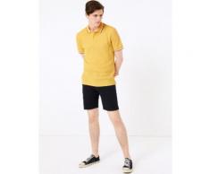 Marks & Spencer Polo coupe large 100% coton à bordures contrastées - Jaune - S