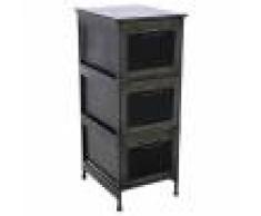 Atmosphera Chiffonnier "Zaret" noir, métal