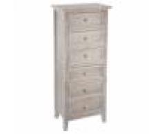 Atmosphera Chiffonnier "Charme" en bois blanchi