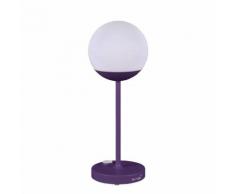 MOOON-Lampe nomade LED d'extérieur rechargeable H40cm aubergine Fermob - designé par Tristan Lohner
