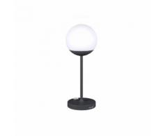 MOOON-Lampe nomade LED d'extérieur rechargeable H40cm Carbone Fermob - designé par Tristan Lohner