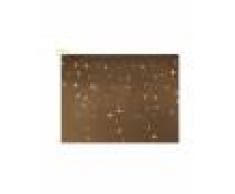 Rideau lumineux 120LED IP44 2M - câble transparent, BLANC CHAUD