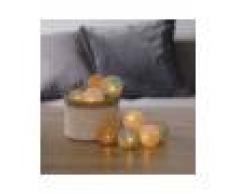Silumen Guirlande Lumineuse Boule 10 Pcs Palm À Piles 6cm Orange