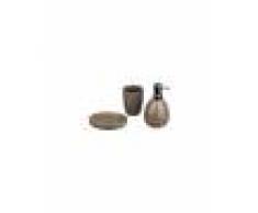 Silumen Set De Salle De Bain En Céramique Taupe - 3 Accessoires