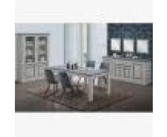 Kasalinea Salle à manger complète couleur chêne clair et gris EMMETT