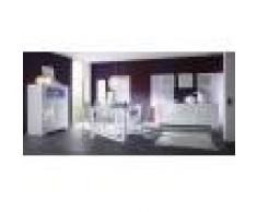 Kasalinea Salle à manger complète blanc laqué design ELEONORE
