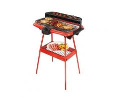 Barbecue électrique sur pieds rouge 2000 W DOM297R