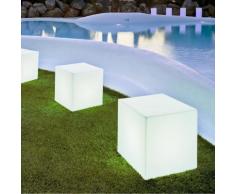 CUBY-Lampe d'extérieur cube lumineux H43cm Blanc New Garden