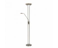 CHAMPION LED-Lampadaire LED avec liseuse métal H180cm Chrome Lucide
